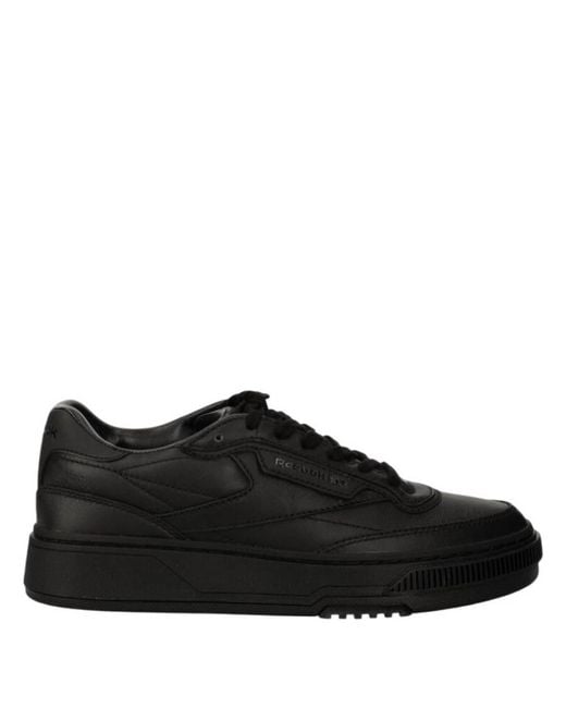 Reebok Black Club C Ltd Leather Low-Top Sneakers for men