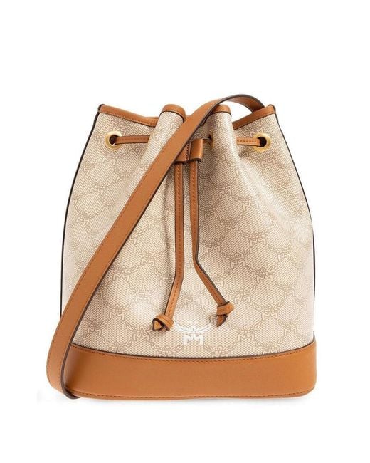 MCM Brown Himmel Drawstring Bag