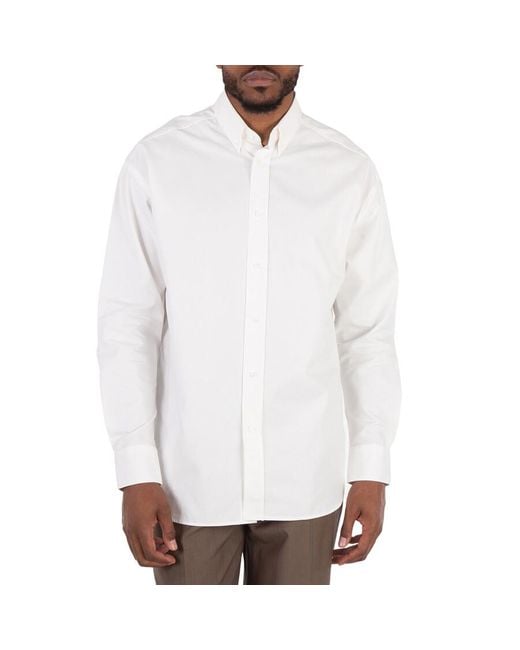 Burberry White Long Sleeve Buttoned Up Shirt for men