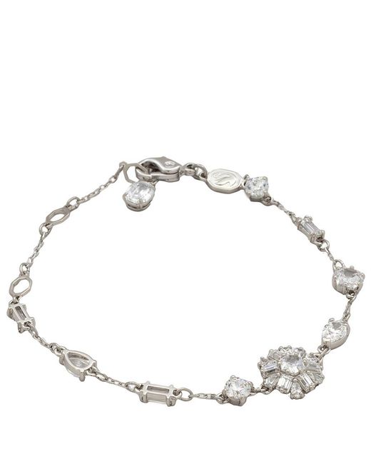 Swarovski Metallic Idyllia Mixed Cuts Snowflake Bracelet, Size Medium