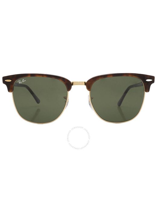 Ray-Ban Clubmaster Classic Green Square Sunglasses Rb3016 W0366 55