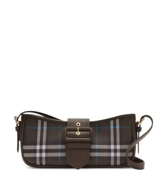 Burberry Black Checkered Pattern Sling Bag