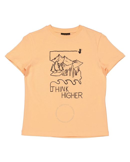 Save The Duck Natural Kids Papaya Think Higher Printed T-shirt