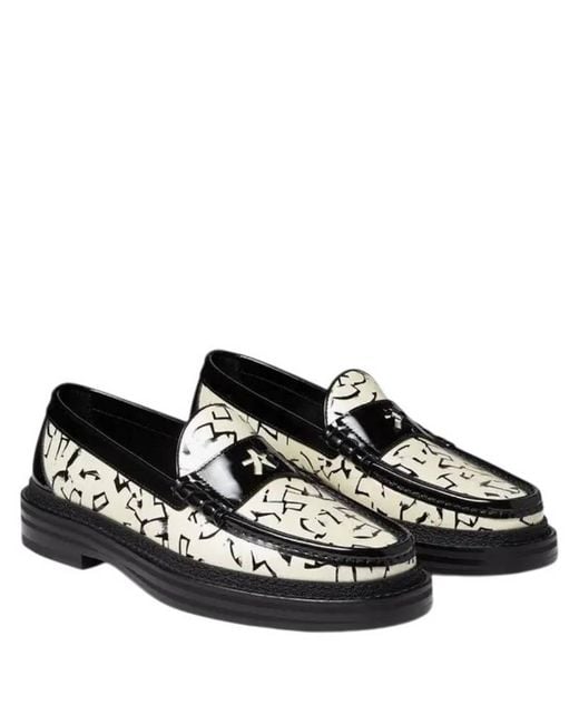 Jimmy Choo Black Eric Haze Ezra/F Artwork Printed Loafers, Brand Size 36 Us