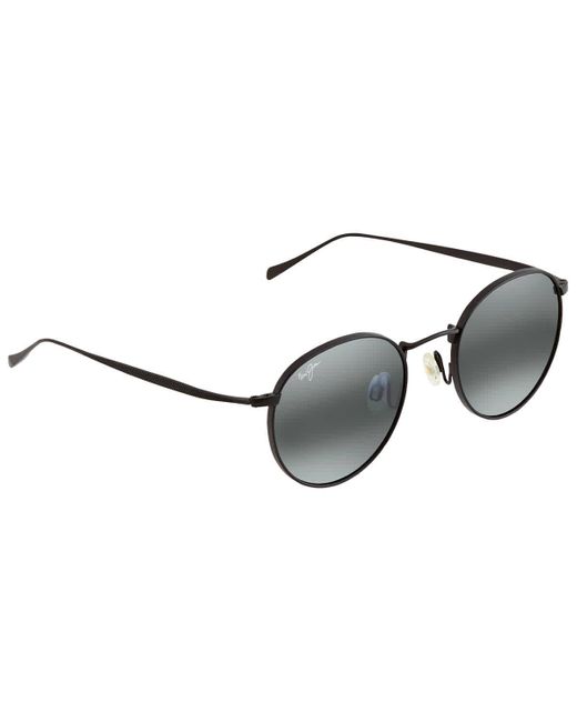 Maui Jim Gray Nautilus Asian Fit Neutral Grey Round Unisex Sunglasses -2m