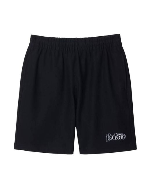 Burberry Blue Logo Cotton Shorts for men