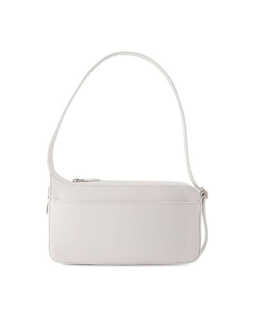 Courreges White Leather Shoulder Bag