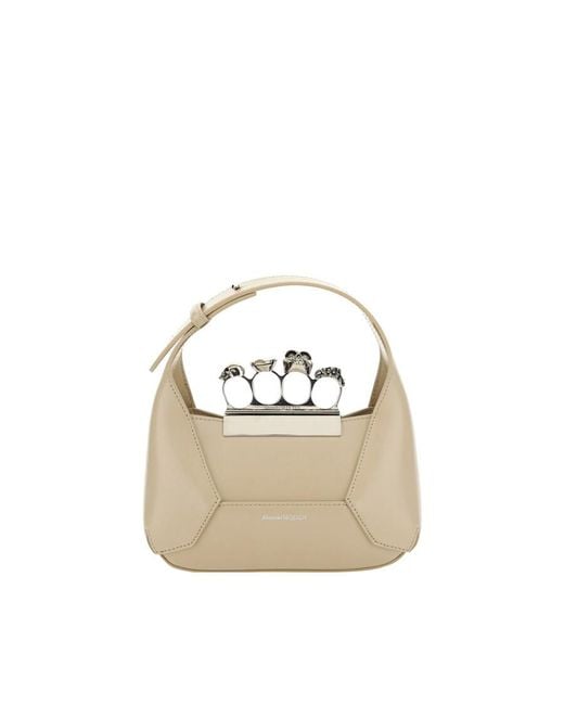 Alexander McQueen Metallic Jewelled Hobo Handbag