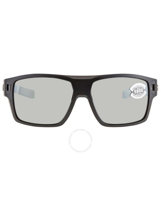Costa Del Mar Cta Del Mar Diego Gray Silver Mirror Polarized Glass Sunglasses Dgo 11 gglp 62 for men