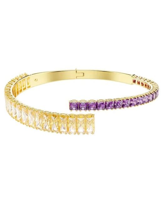 Swarovski Metallic Matrix-Tone Plated Bangle, Size Medium