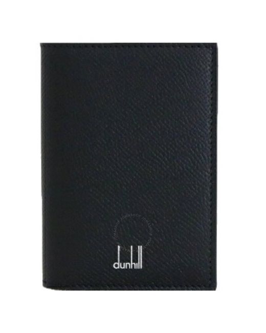 Dunhill Black Cadogan Leather Business Card Case for men