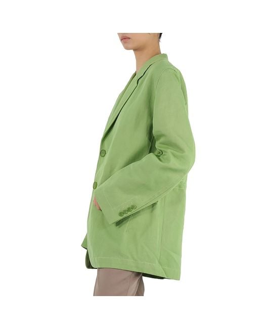 Petar Petrov Green Ladies Issa Single-Breasted Oversized Jacket, Brand Size 38 (Us