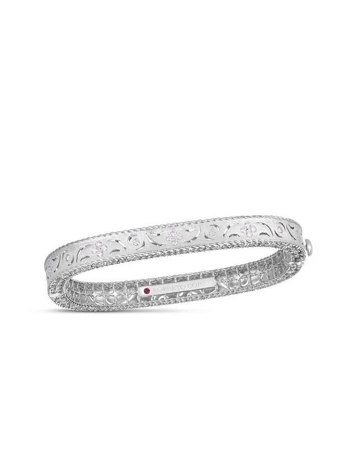 Roberto Coin Metallic 34Ctw Diamond Princess Bangle