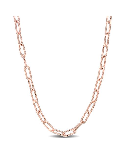 Amour Metallic 3.5Mm Fancy Paper Clip Chain Necklace
