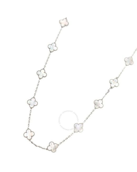 Van Cleef & Arpels Metallic Vintage Alhambra Long Necklace