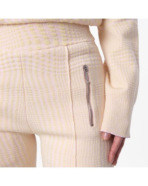 Burberry Natural Houndstooth Jacquard Wool-Blend Trousers