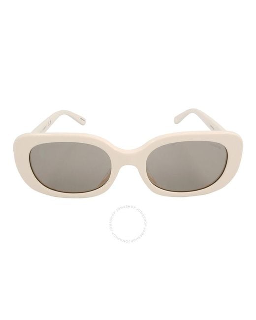 COACH Gray Grey Oval Sunglasses