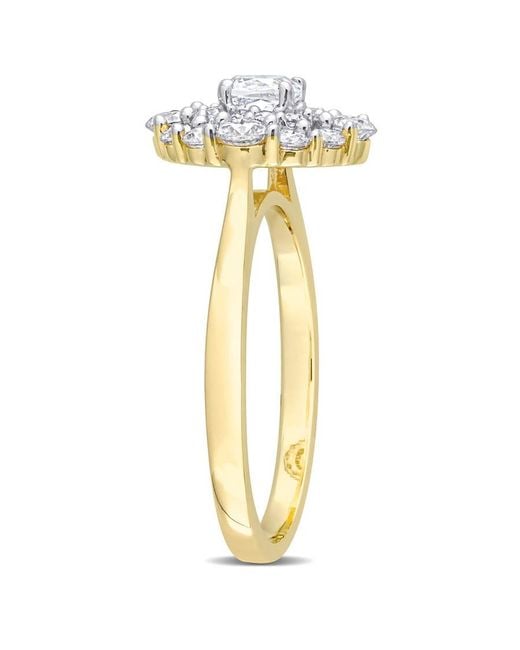 Amour Metallic 1 Ct Dew Created Moissanite Engagement Ring