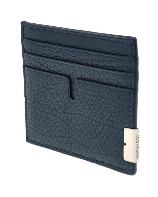 Burberry Blue B-Cut Lambskin Card Case for men