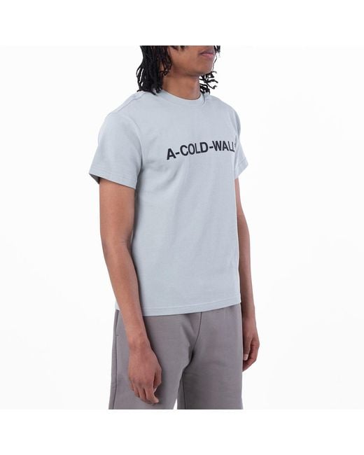 A_COLD_WALL* Blue A Cold Wall Essential Logo Tee for men