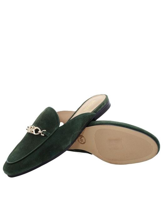 Michael Kors Green Amazon Suede Tiffanie Mules