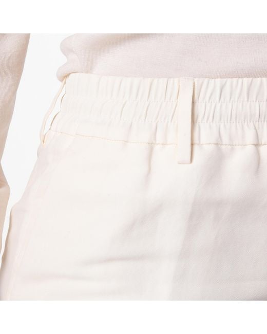 Burberry White Casual Tapered Leg Paper Blend Trousers, Brand Size 2 Us