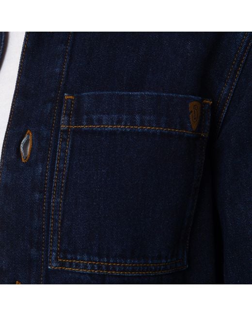 Burberry Blue Regular Fit Long-Sleeved Denim Shirt, Brand Size 4 Us