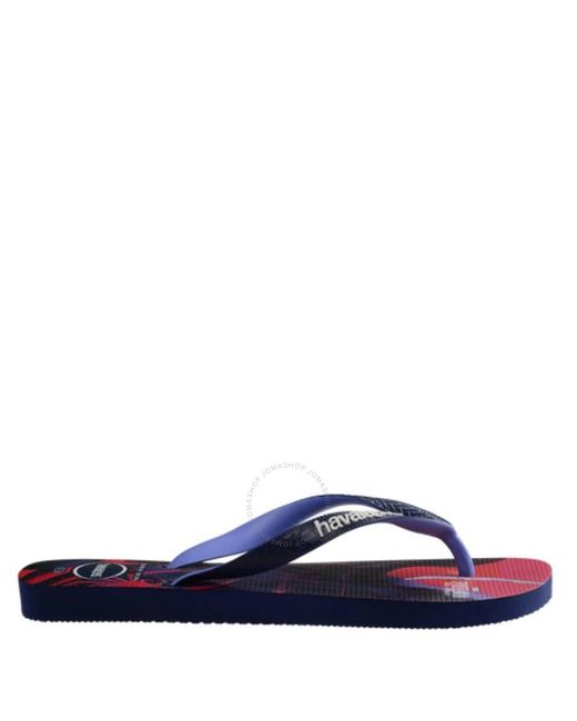 Havaianas Blue Marvel Top Flip Flops, Brand Size 39/40 Us for men
