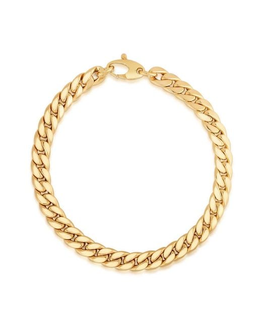 Kylie Harper Metallic 14K Thick 6Mm Miami Cuban Curb Chain Bracelet