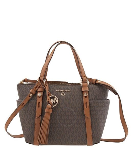 Michael Kors Brown Sullivan - Small Tote Bag With Zip And Logo