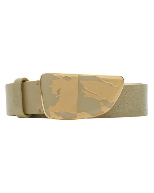 Burberry Natural Leather Shield Ekd Belt for men
