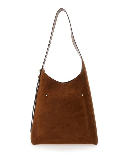 Tory Burch Brown Shoulder Bag Romy Suede