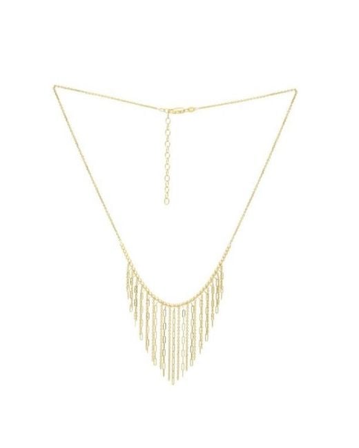 Tresorra Metallic 14K Fringe Necklace