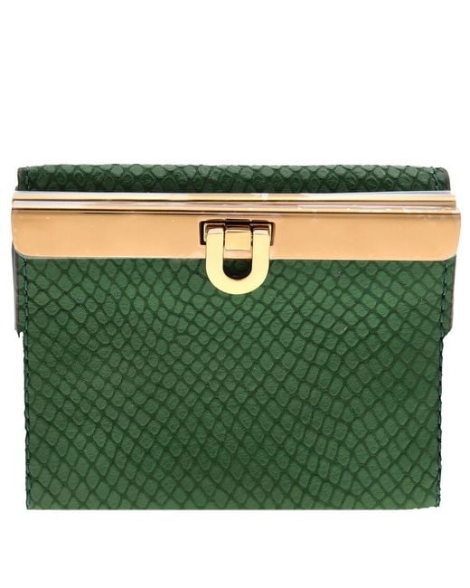 Fossil Green Penrose Trifold Leather Wallet