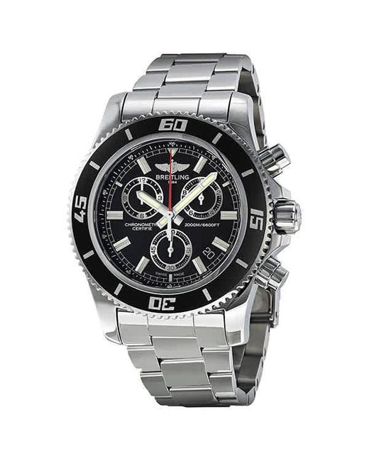 Breitling Metallic Superocean Chronograph M2000 Black Dial Watch for men