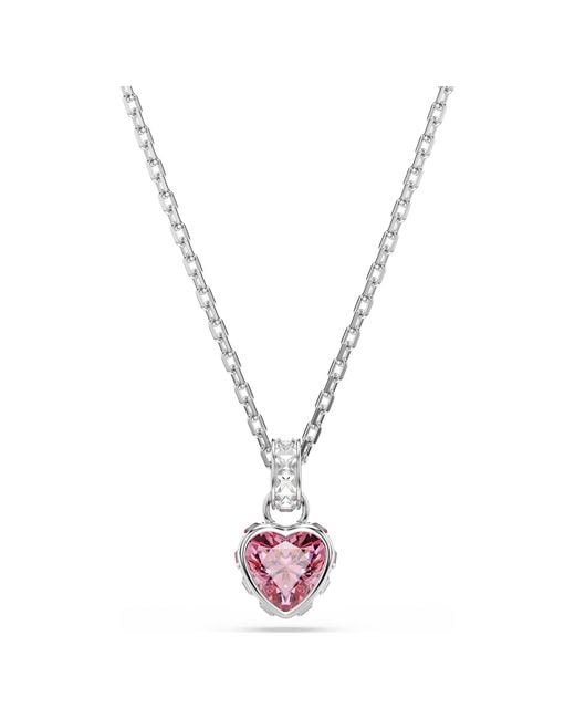 Swarovski Metallic Chroma Pendant, Mixed Cuts, Rhodium Plated