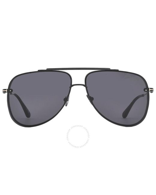 Tom Ford Gray Leon Smoke Pilot Sunglasses Ft1071 01a 62 for men