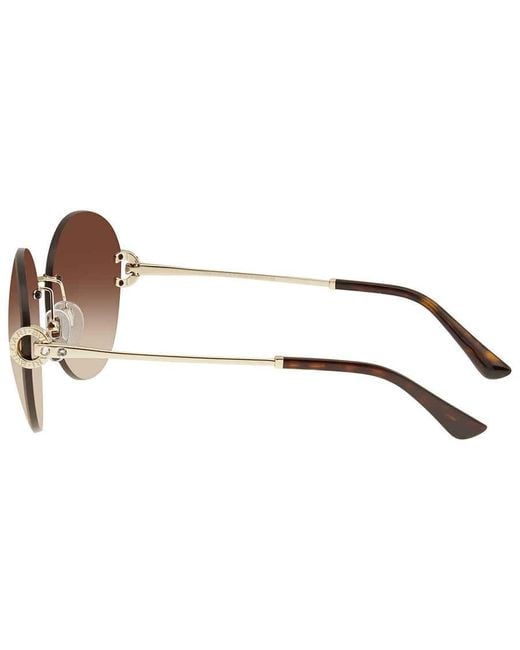 BVLGARI Brown Gradient Round Sunglasses Bv6091b 278/13 61