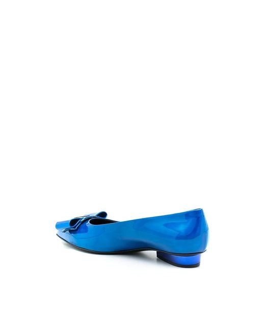 Ferragamo Blue Ladies Flats, Us