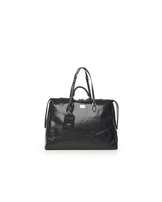 Dolce & Gabbana Black Dolce & Gabbana Vittoria Leather Bag for men