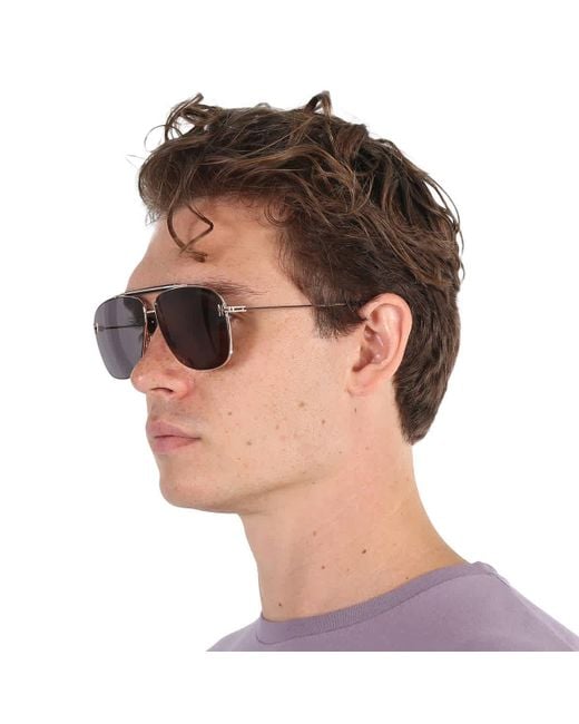 Tom Ford Gray Jaden Smoke Navigator Sunglasses Ft1017 28a 60 for men