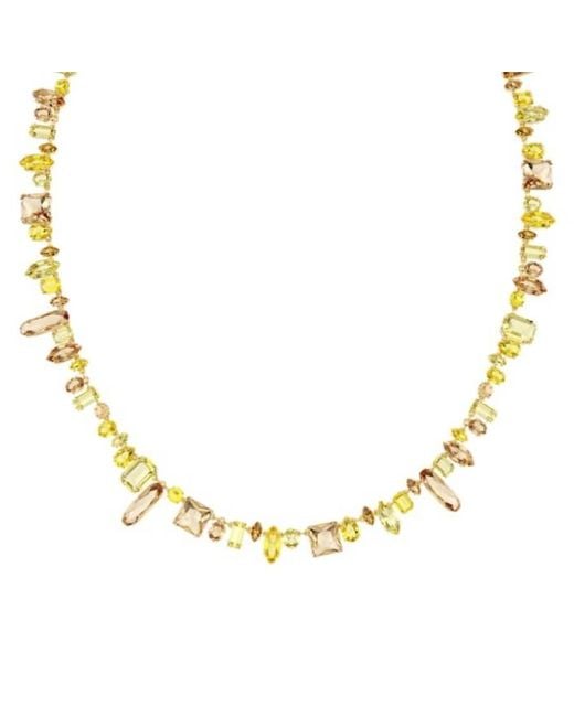Swarovski Metallic Gema Mixed Cuts Crystal Strandage Necklace