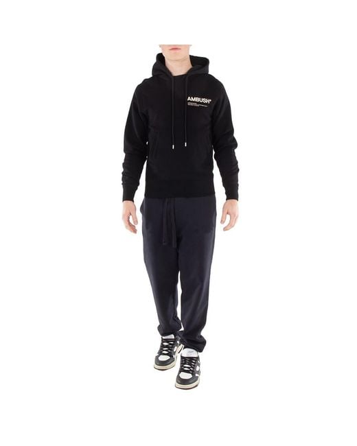 Ambush Black Fleece Workshop Hoodie for men