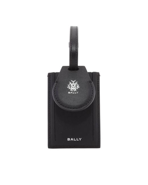 Bally Black X Adrien Brody Leather Luggage Tag for men