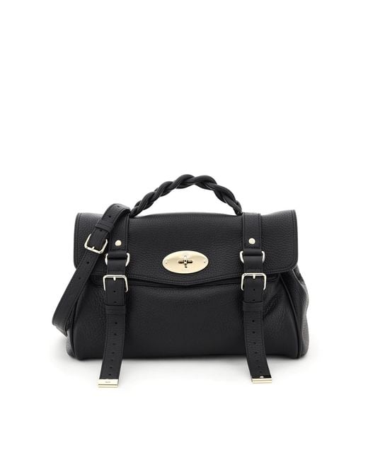 Mulberry Black Alexa Medium Hammered Leather Bag