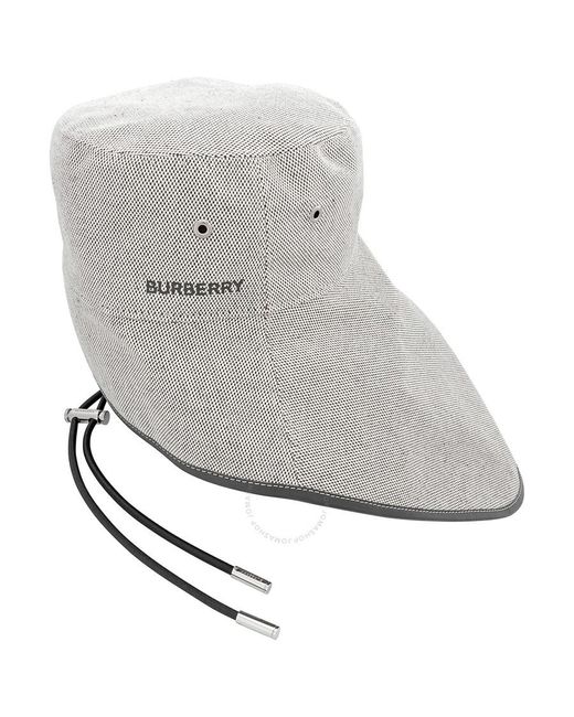 Burberry Gray Logo-print Fisherman Bucket Hat