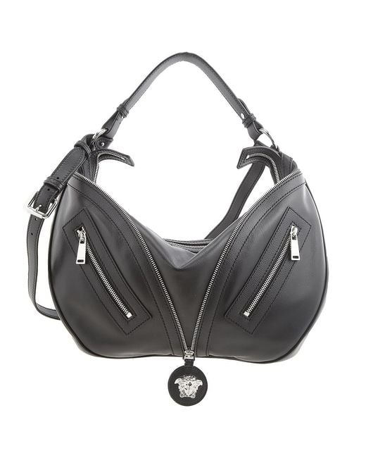 Versace Gray Repeat Hobo Bag
