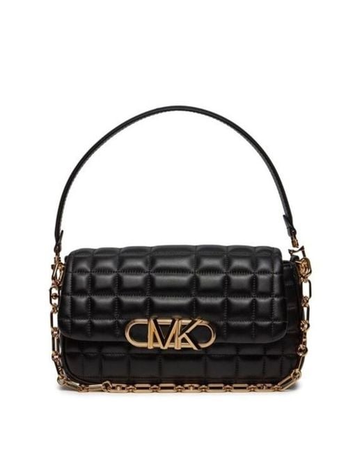 Michael Kors Black Medium Parker Quilted Leather Shoulder Bag