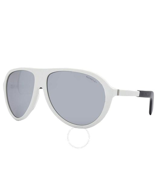 Moncler Gray Roque Polarized Grey Pilot Sunglasses Ml0289 21c 62 for men