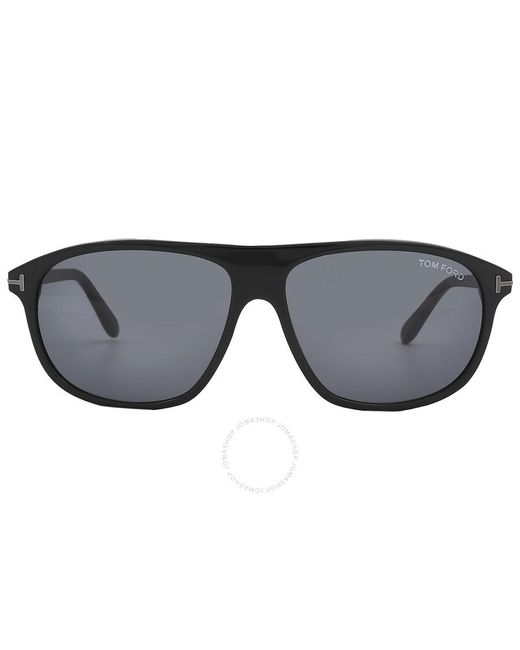 Tom Ford Gray Prescott Smoke Navigator Sunglasses Ft1027-n 01a 60 for men